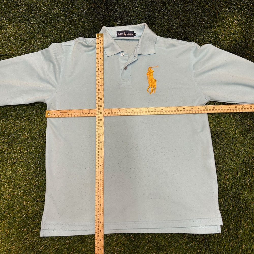 Light Blue Ralph Lauren Long Sleeve Polo Shirt XL